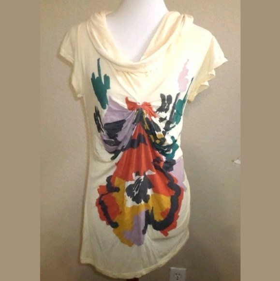 Anthropologie Tops - M NWT Anthropologie Velvet Ivory Print Shirt